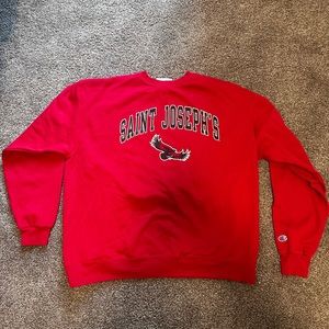 Champion Saint Joseph’s University Men’s Large Pullover Hoodless Sweatshirt